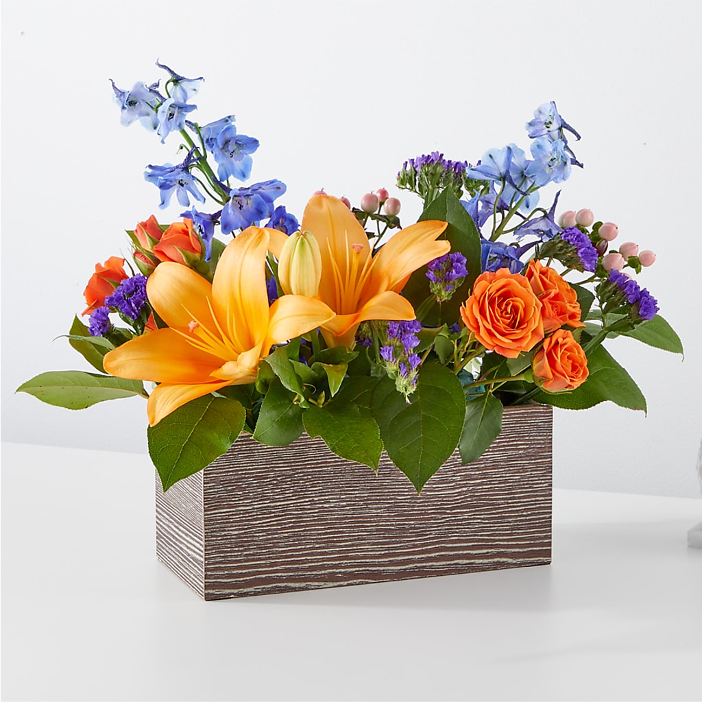 Radiant Citrus Box Bouquet – Floreria Reno, Reno NV