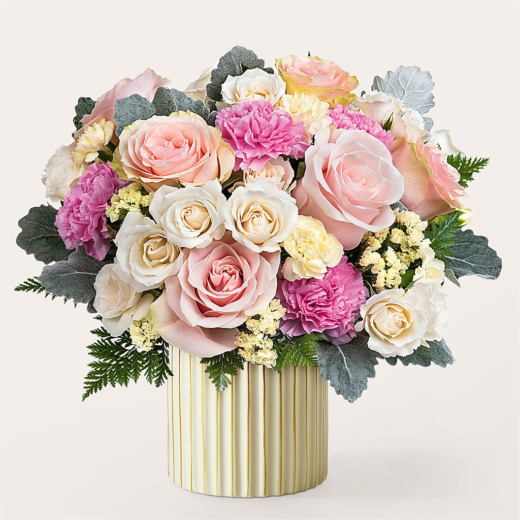 Blissful Moments Bouquet with Ivory Vase – Floreria Reno, Reno NV