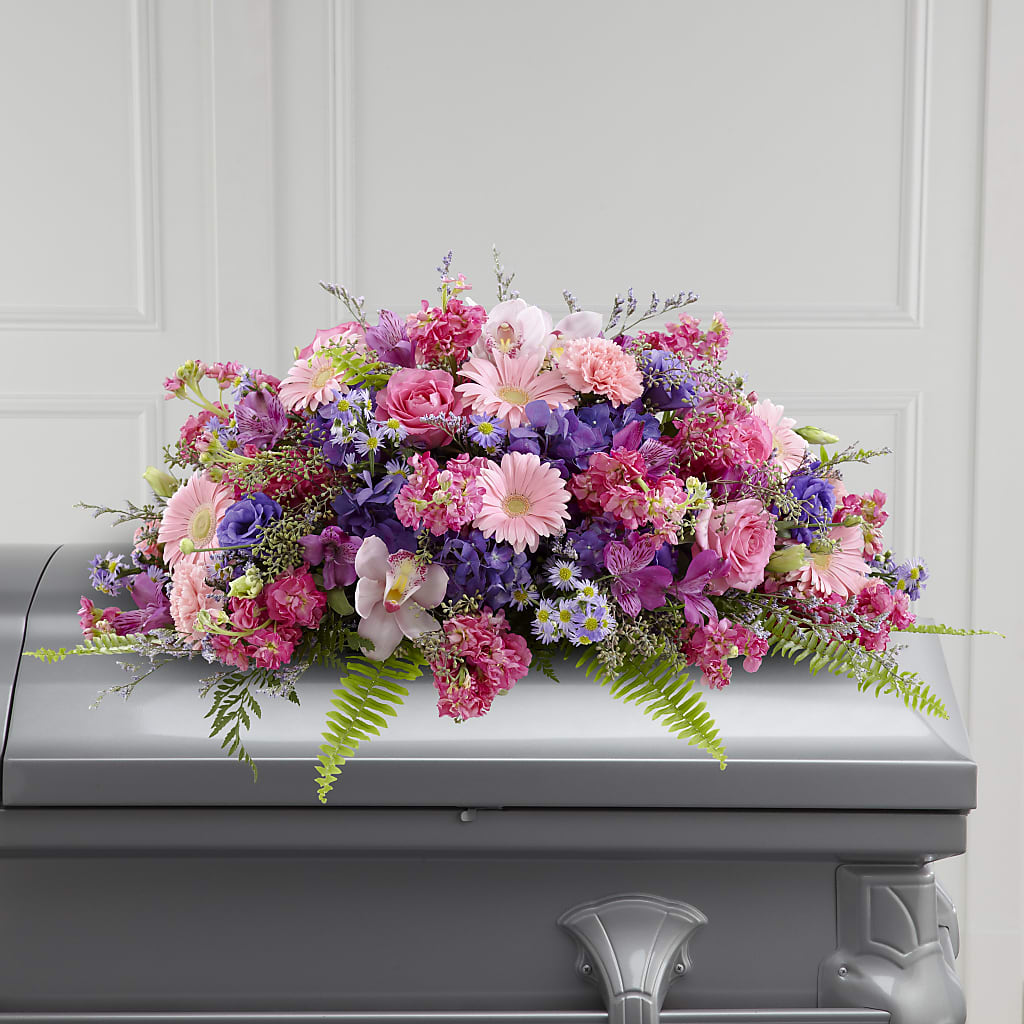Glorious Garden Casket Spray – Floreria Reno, Reno NV