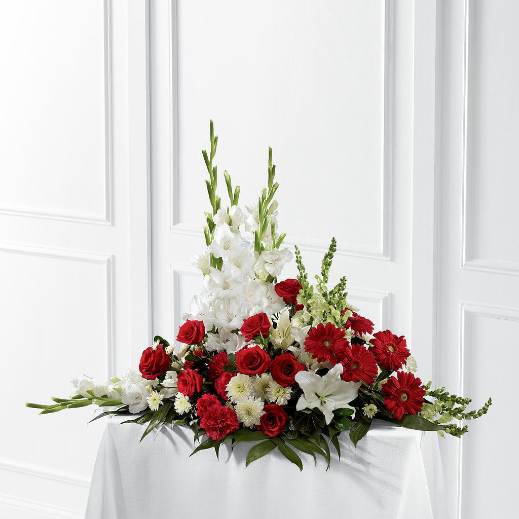 Crimson & White Arrangement – Floreria Reno, Reno NV