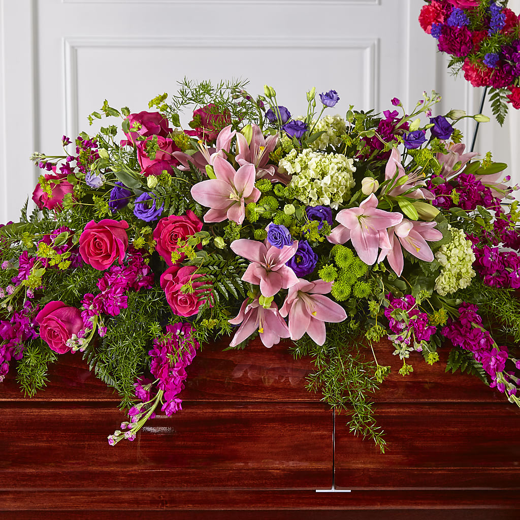 Radiant Tribute Casket Spray – Floreria Reno, Reno NV