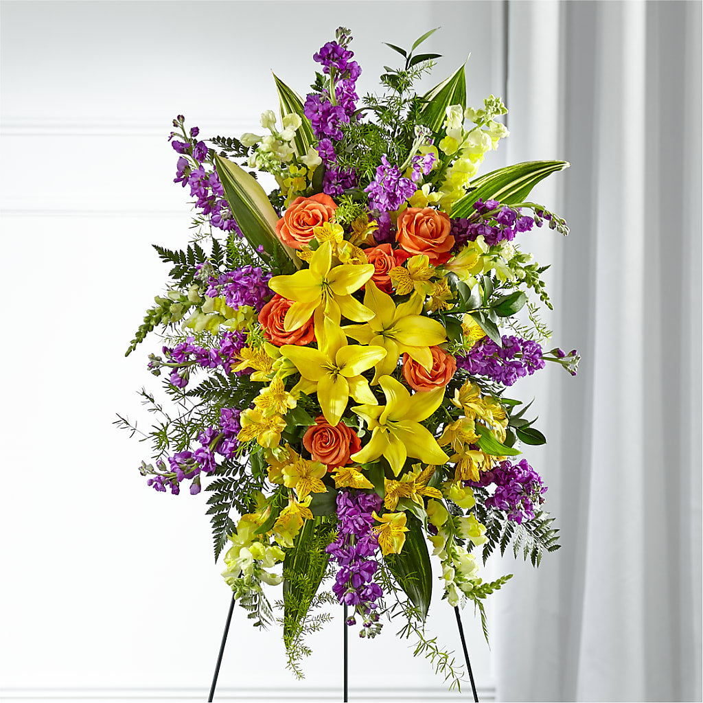 Thoughtful Prayers Standing Spray – Floreria Reno, Reno NV