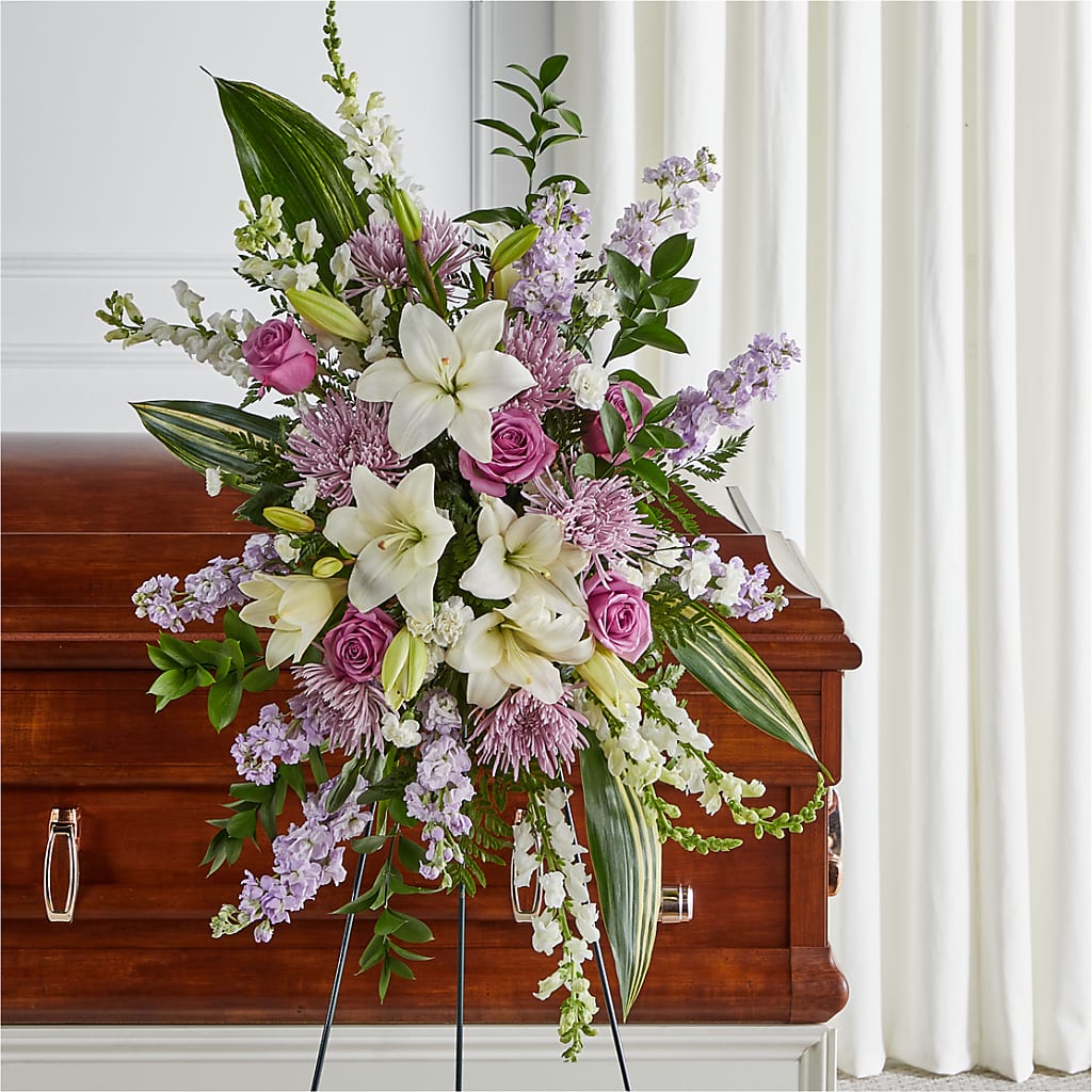 Grateful Hearts Standing Spray – Floreria Reno, Reno NV