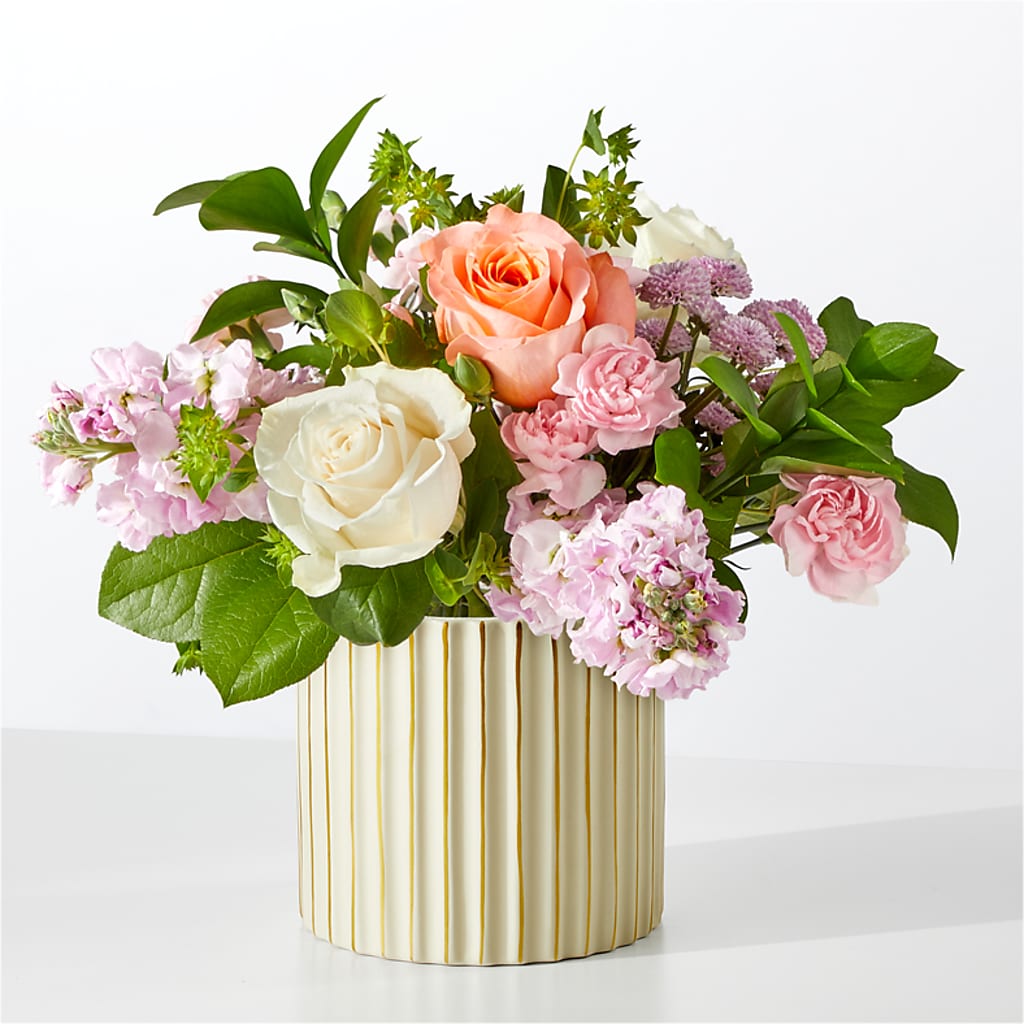 French Market Bouquet with Ivory Vase – Floreria Reno, Reno NV