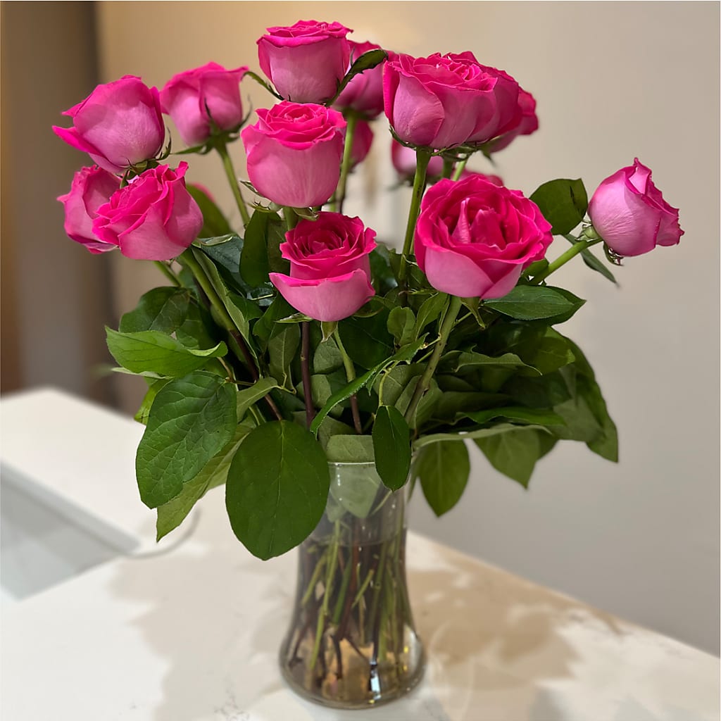 Long Stem Pink Rose Bouquet –  Floreria Reno, Reno NV