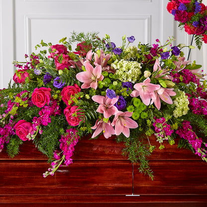 Radiant Tribute Casket Spray –  Floreria Reno, Reno NV