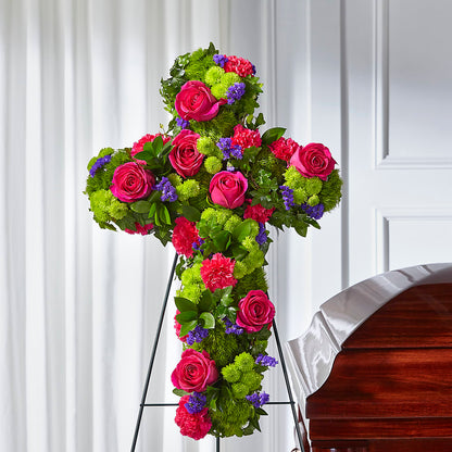 Tribute Rose Floral Cross –  Floreria Reno, Reno NV