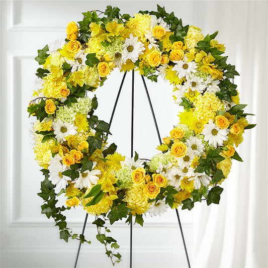 Golden Remembrance Wreath –  Floreria Reno, Reno NV