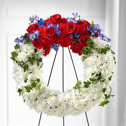 Patriotic Passion Wreath –  Floreria Reno, Reno NV