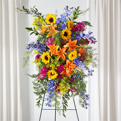 Sunlit Memories Standing Spray (Standard) –  Floreria Reno, Reno NV