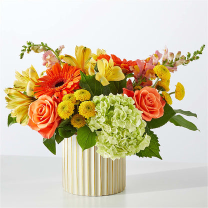 Autumn Sunshine Bouquet with Ivory Vase –  Floreria Reno, Reno NV