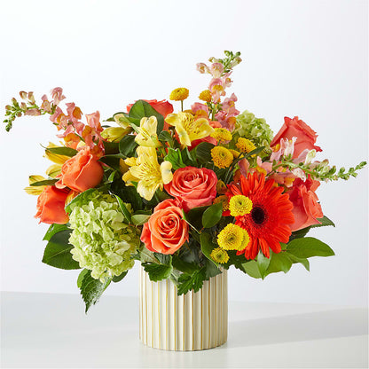 Autumn Sunshine Bouquet with Ivory Vase –  Floreria Reno, Reno NV