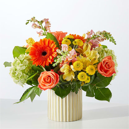 Autumn Sunshine Bouquet with Ivory Vase –  Floreria Reno, Reno NV