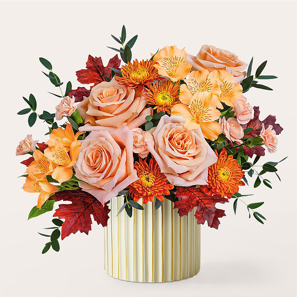 Spiced Latte Bouquet with Ivory Vase –  Floreria Reno, Reno NV