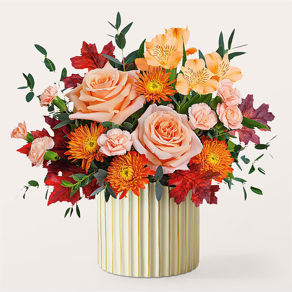 Spiced Latte Bouquet with Ivory Vase –  Floreria Reno, Reno NV