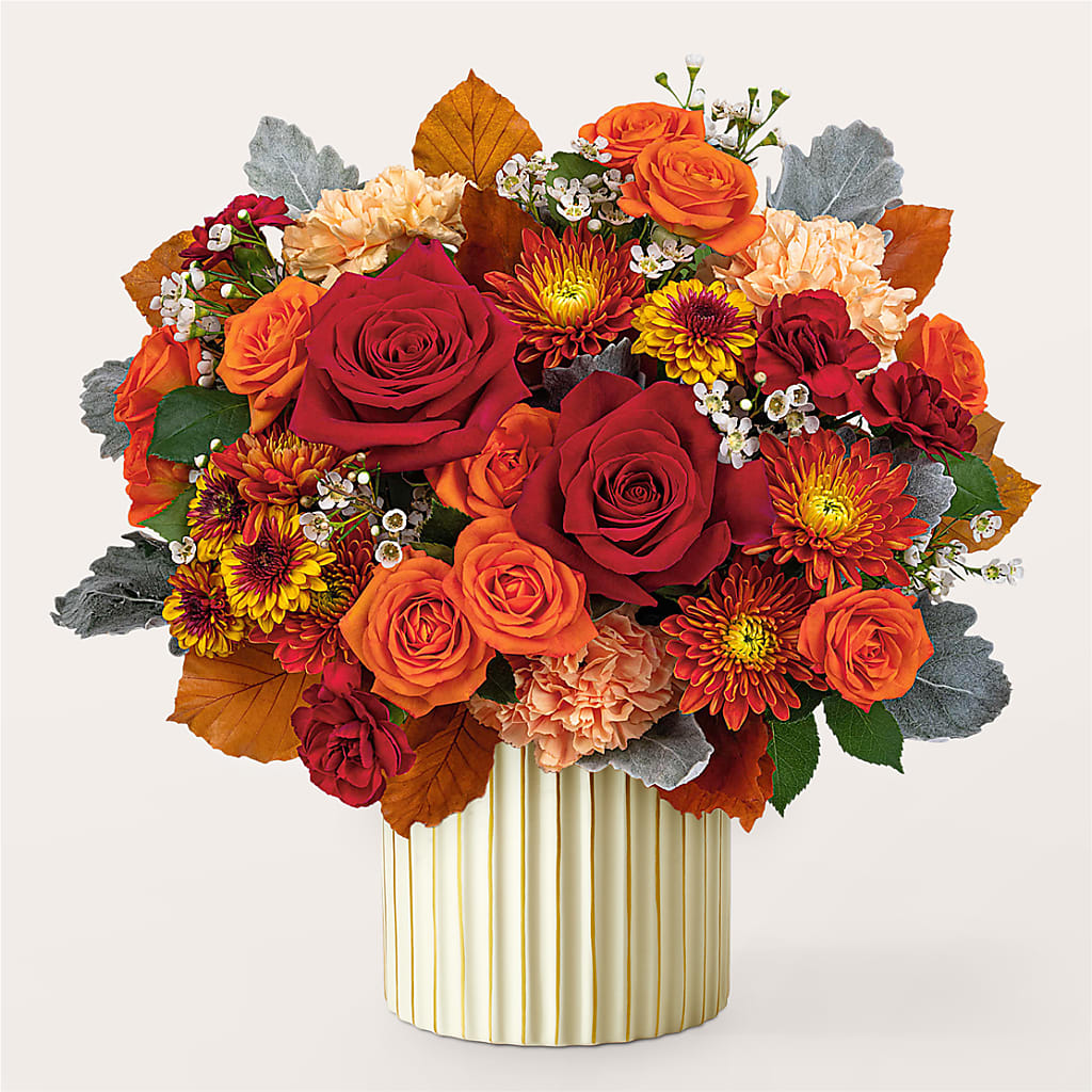 Merlot Bouquet with Ivory Vase –  Floreria Reno, Reno NV