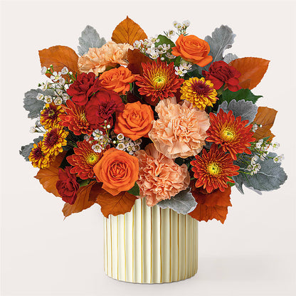 Merlot Bouquet with Ivory Vase –  Floreria Reno, Reno NV