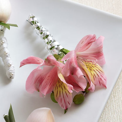 Pink Peruvian Lily Boutonniere –  Floreria Reno, Reno NV
