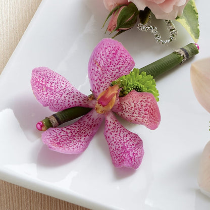 Pink Mokara Boutonniere –  Floreria Reno, Reno NV