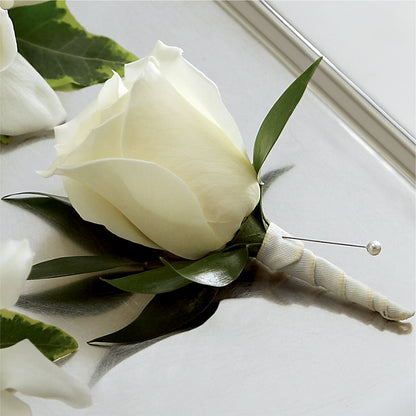 White Rose Boutonniere –  Floreria Reno, Reno NV